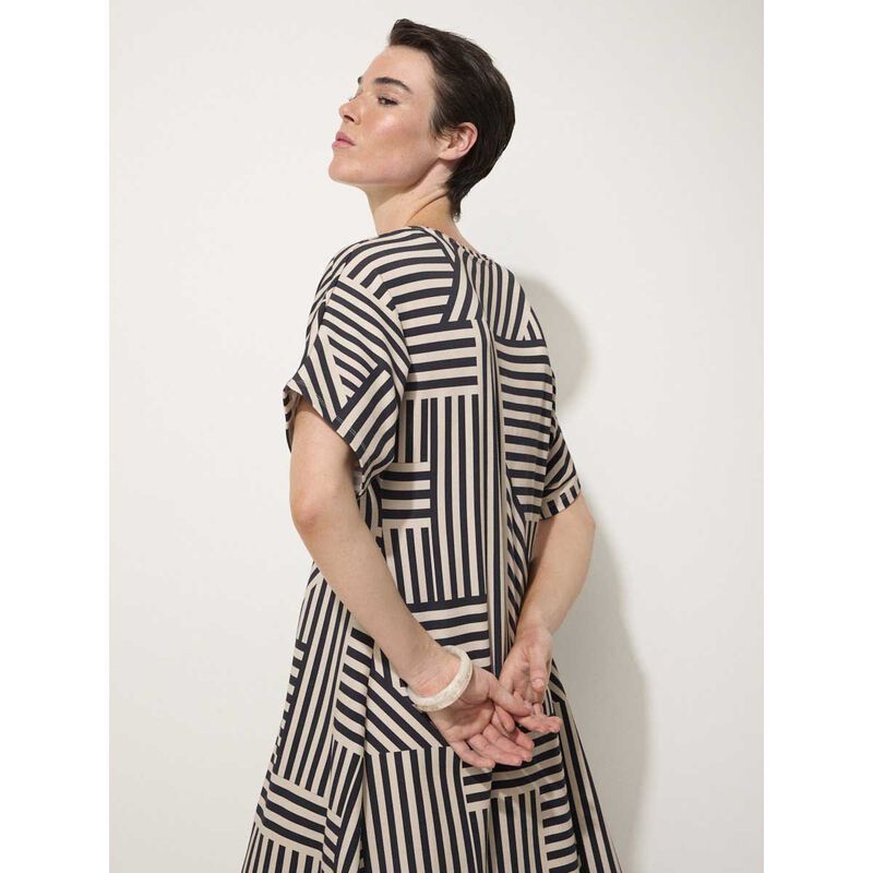 Marco Polo Spliced Stripe Dress image number 1